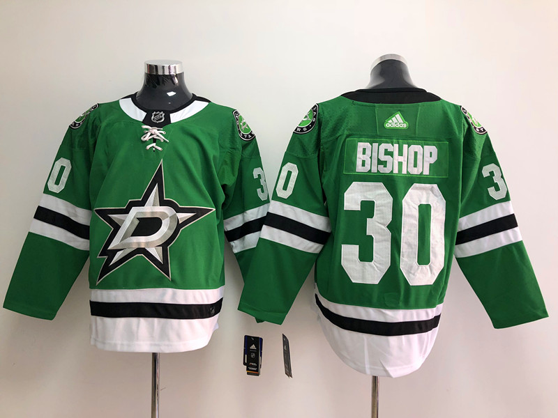 Men's Dallas Stars Ben Bishop #30 Kelly Green Home Breakaway Jersey